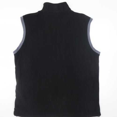 Crane Mens Black Fleece Bodywarmer XL Full Zip Lightweight Vest