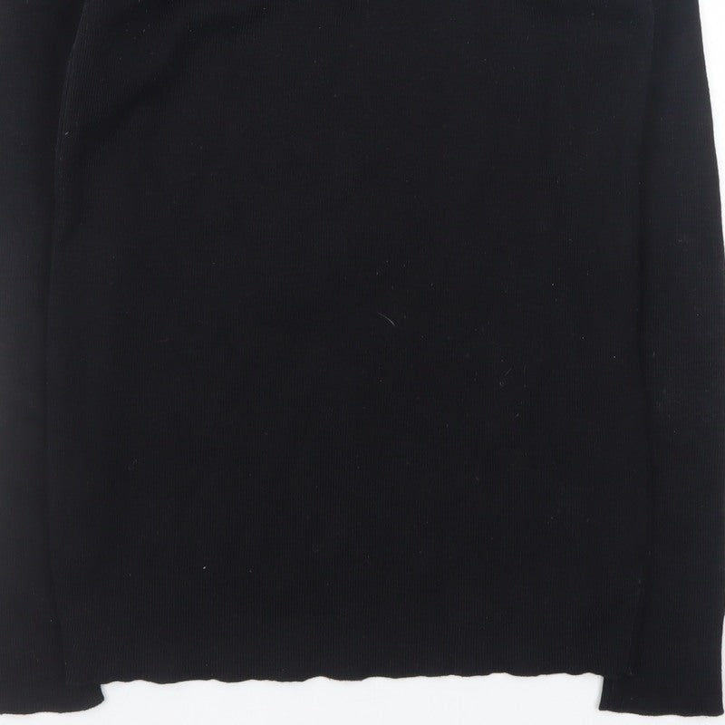 Stone UK Men’s Black High Neck Zip Pullover Jumper XL
