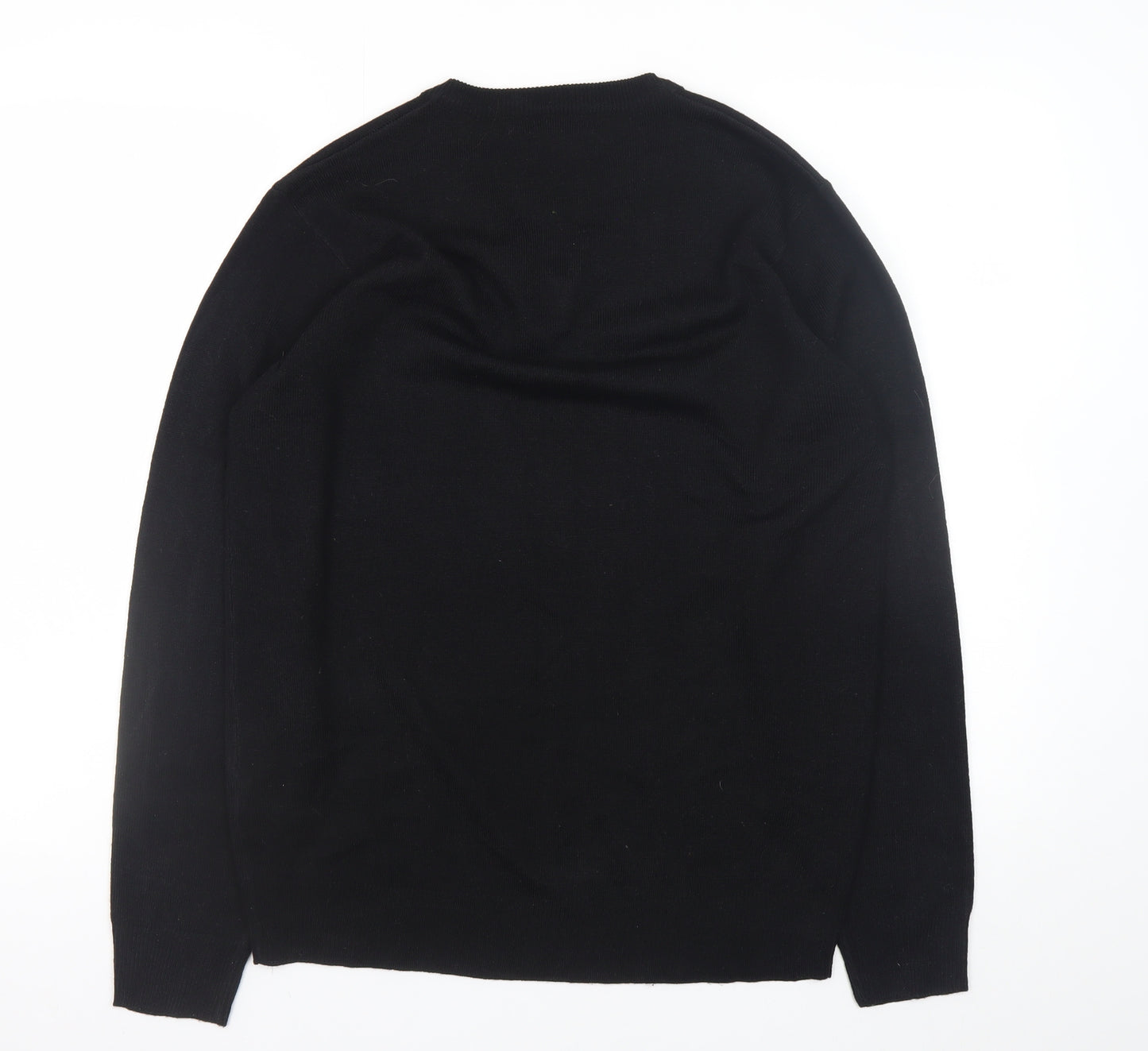 Pierre Cardin Men's Black V-Neck Acrylic Jumper M
