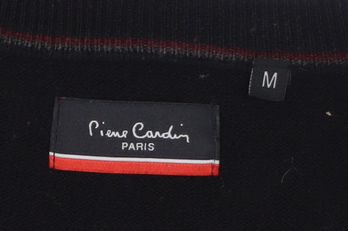 Pierre Cardin Men's Black V-Neck Acrylic Jumper M
