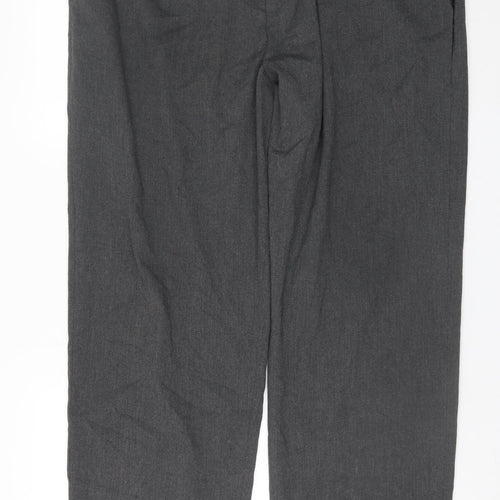 Marks and Spencer Men's Grey Regular Fit Trousers 40W 31L