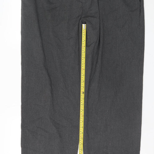 Marks and Spencer Men's Grey Regular Fit Trousers 40W 31L