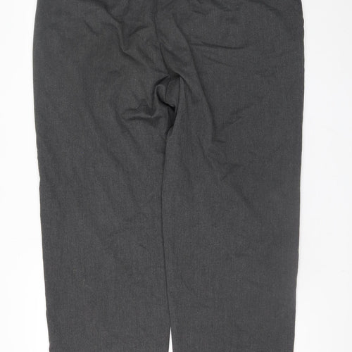 Marks and Spencer Men's Grey Regular Fit Trousers 40W 31L