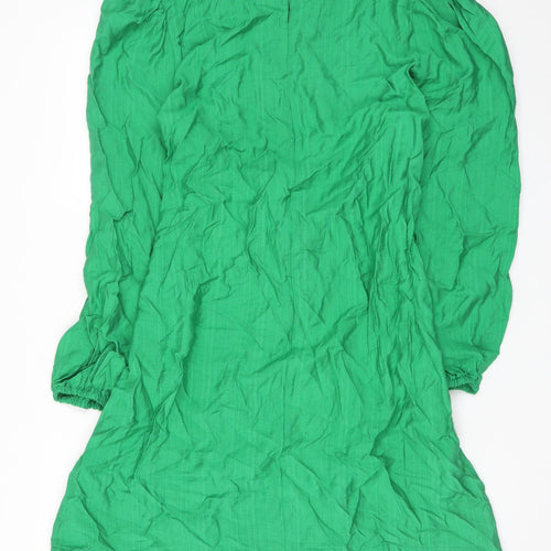 F&F Women’s Green Fit & Flare Belted Long Sleeve Dress Size 18