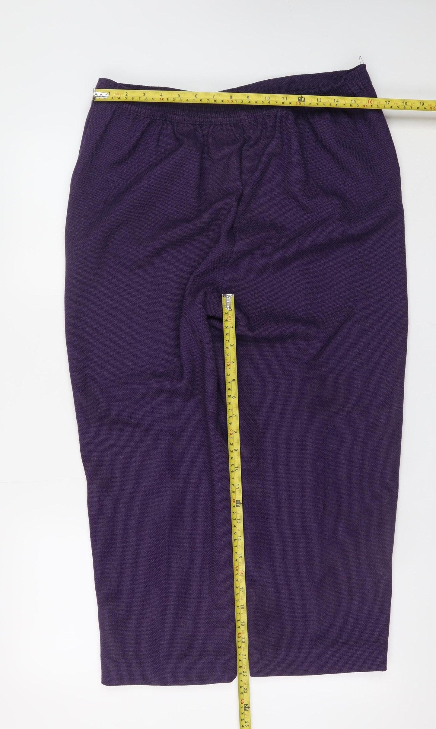Honor Millburn Women's Purple Size 16 Straight Trousers