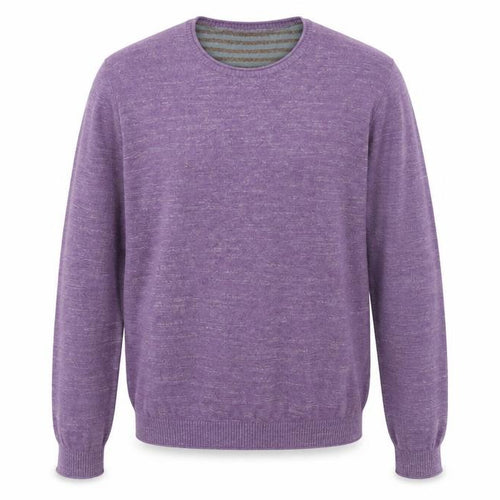 John Lewis Men's Purple Cotton Crew Neck Jumper Size S