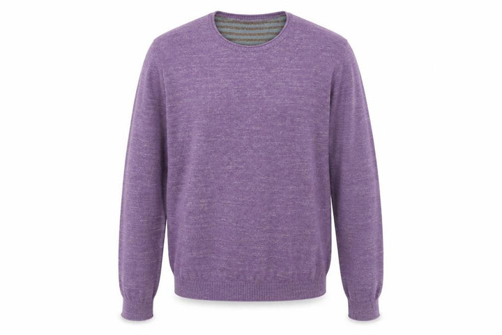John Lewis Men's Purple Cotton Crew Neck Jumper Size S
