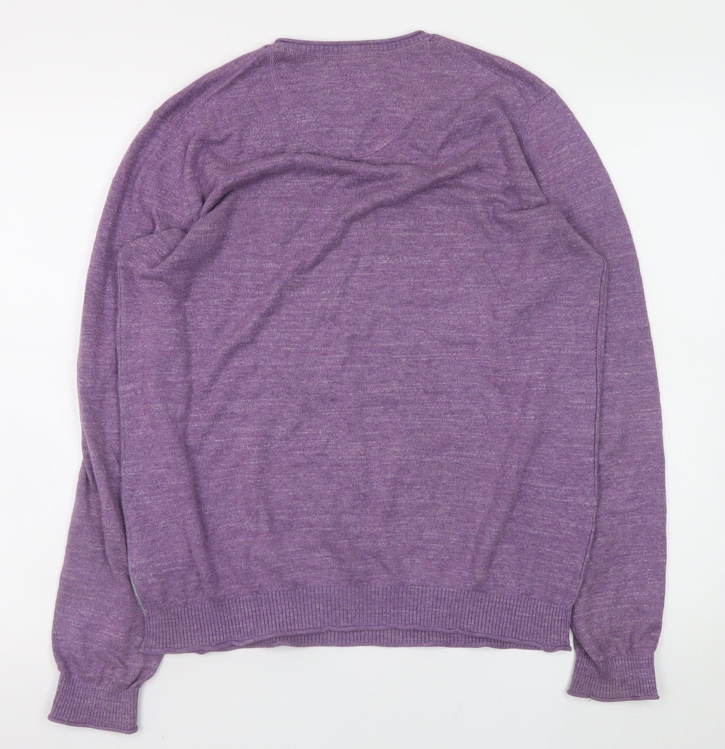 John Lewis Men's Purple Cotton Crew Neck Jumper Size S