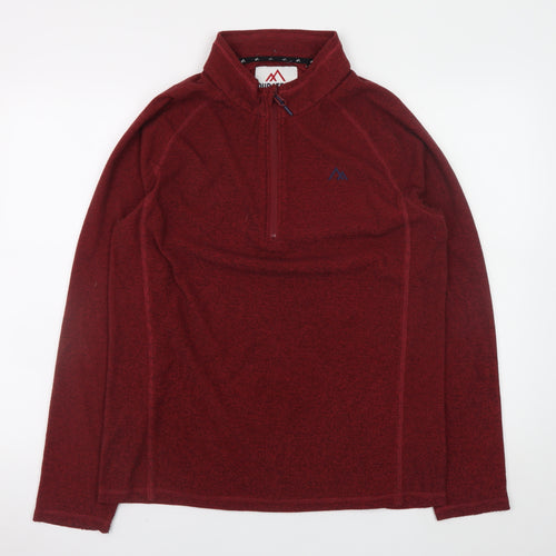 Next Men's Red 1/2 Zip Fleece Sweatshirt M Regular Fit