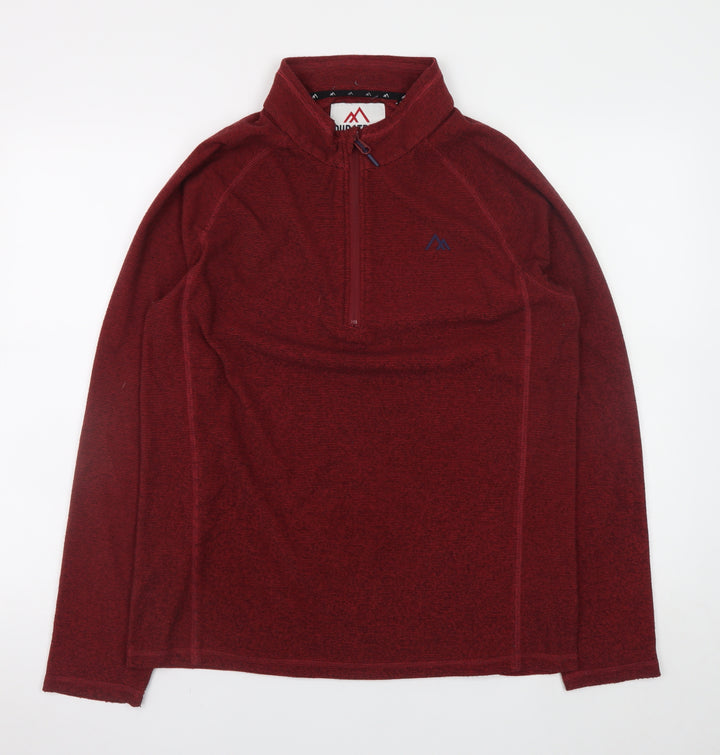 Next Men's Red 1/2 Zip Fleece Sweatshirt M Regular Fit