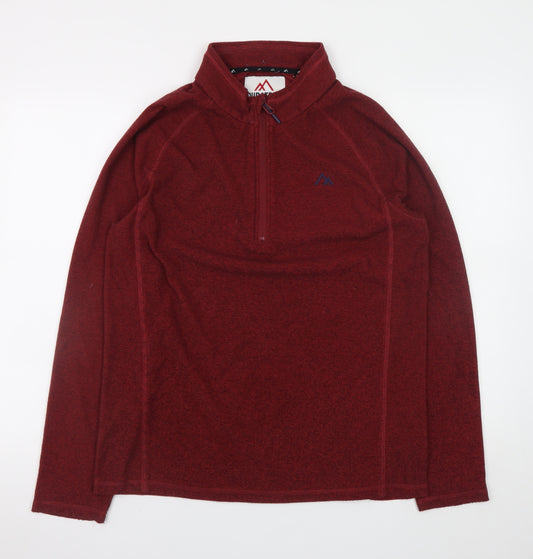 Next Men's Red 1/2 Zip Fleece Sweatshirt M Regular Fit