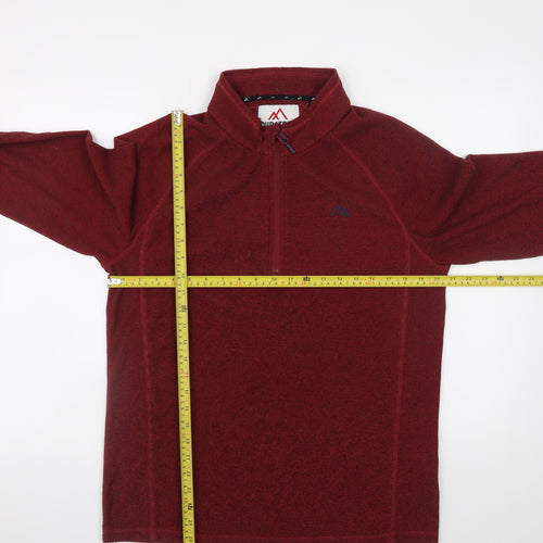 Next Men's Red 1/2 Zip Fleece Sweatshirt M Regular Fit