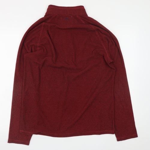 Next Men's Red 1/2 Zip Fleece Sweatshirt M Regular Fit
