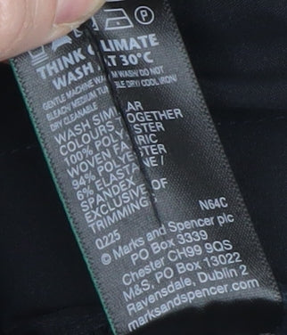 Marks and Spencer Men's Black 3XL Checked Fleece Jacket