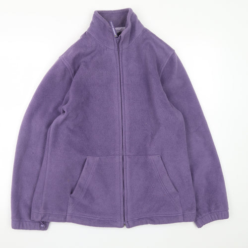 Maine New England Women's Purple Fleece Jacket Size 14