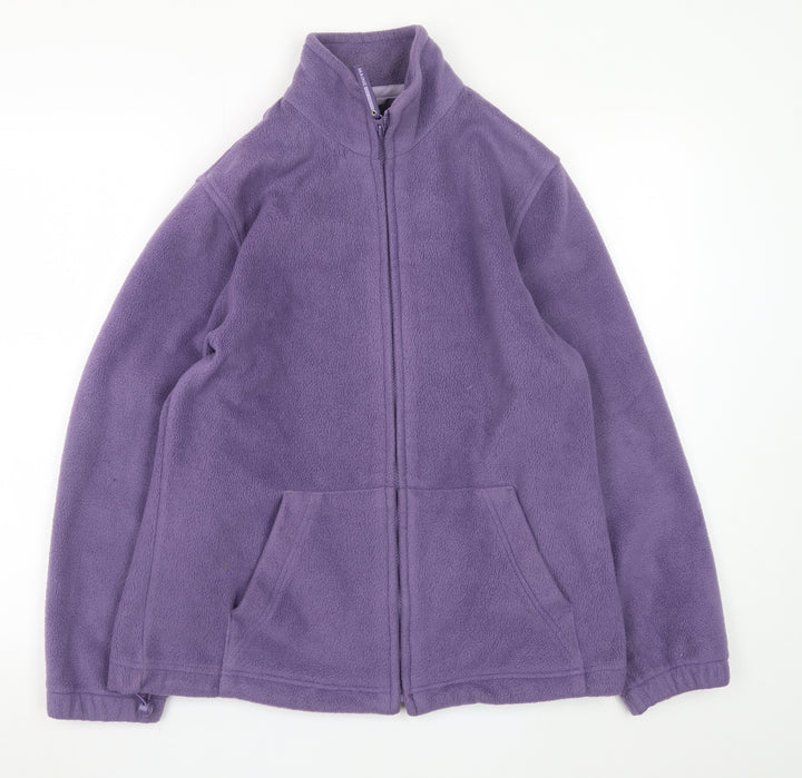 Maine New England Women's Purple Fleece Jacket Size 14