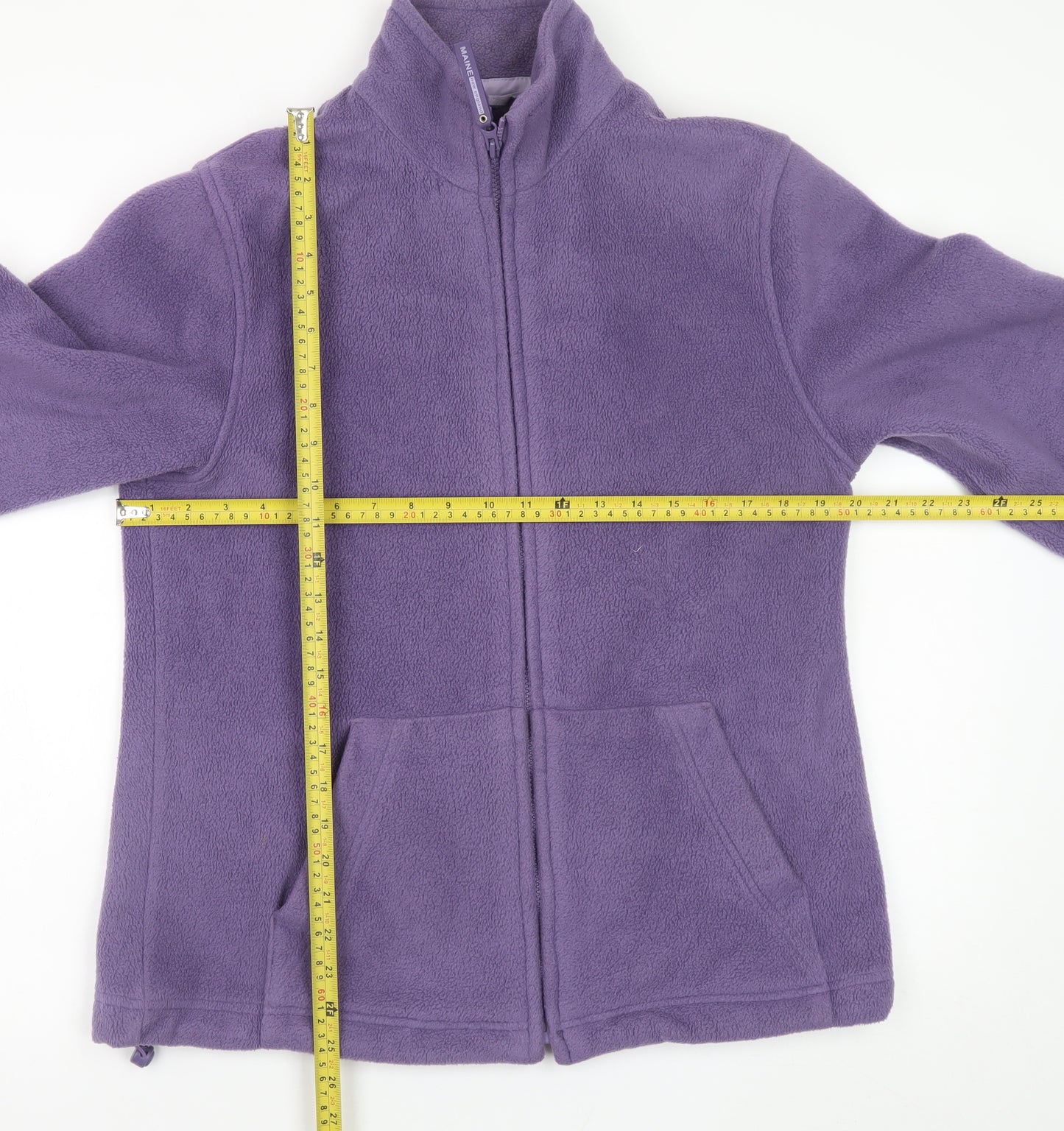 Maine New England Women's Purple Fleece Jacket Size 14