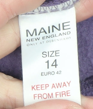 Maine New England Women's Purple Fleece Jacket Size 14
