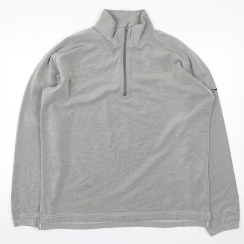 Regatta Men's Grey 1/4 Zip Fleece Sweatshirt M Outdoor Pullover
