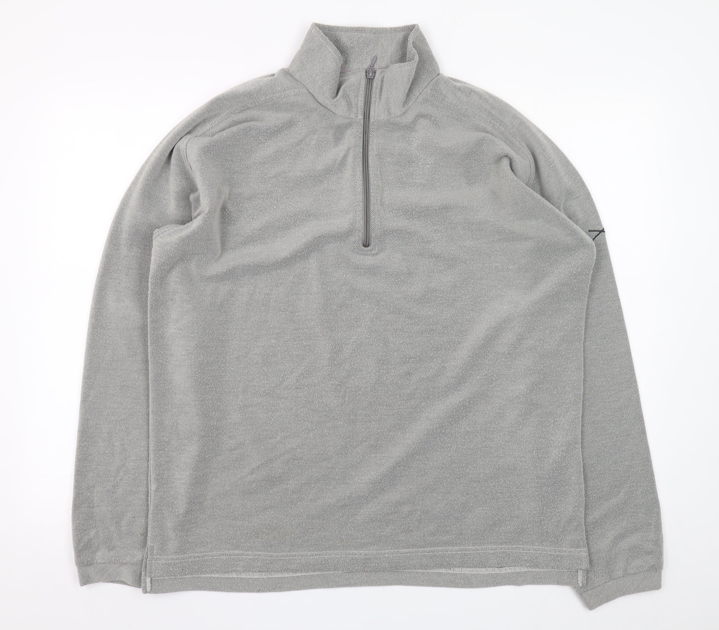 Regatta Men's Grey 1/4 Zip Fleece Sweatshirt M Outdoor Pullover