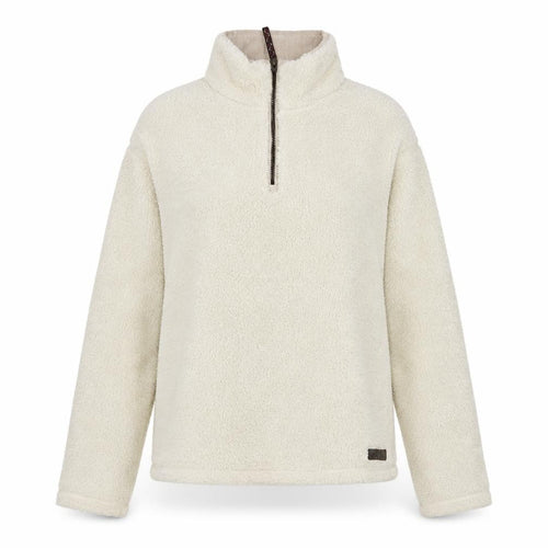 Regatta Women Ivory 1/4 Zip Fleece Sweatshirt UK 12 Outdoor Wear
