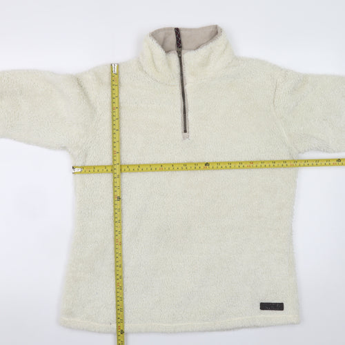 Regatta Women Ivory 1/4 Zip Fleece Sweatshirt UK 12 Outdoor Wear