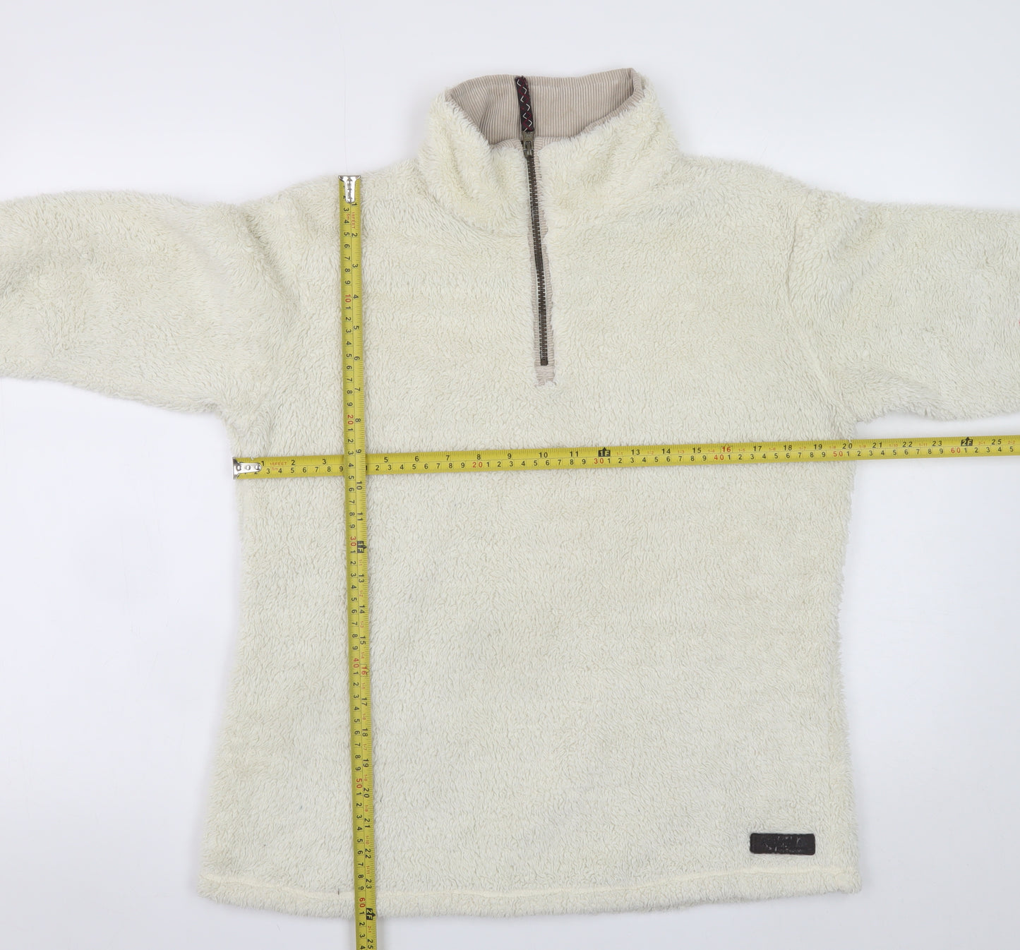 Regatta Women Ivory 1/4 Zip Fleece Sweatshirt UK 12 Outdoor Wear