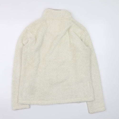 Regatta Women Ivory 1/4 Zip Fleece Sweatshirt UK 12 Outdoor Wear