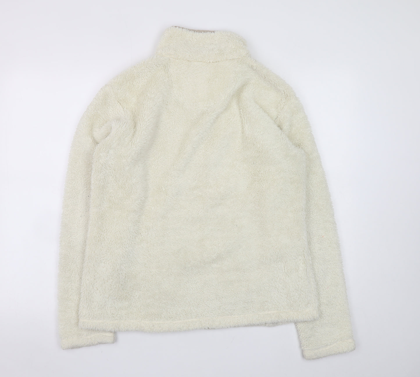 Regatta Women Ivory 1/4 Zip Fleece Sweatshirt UK 12 Outdoor Wear