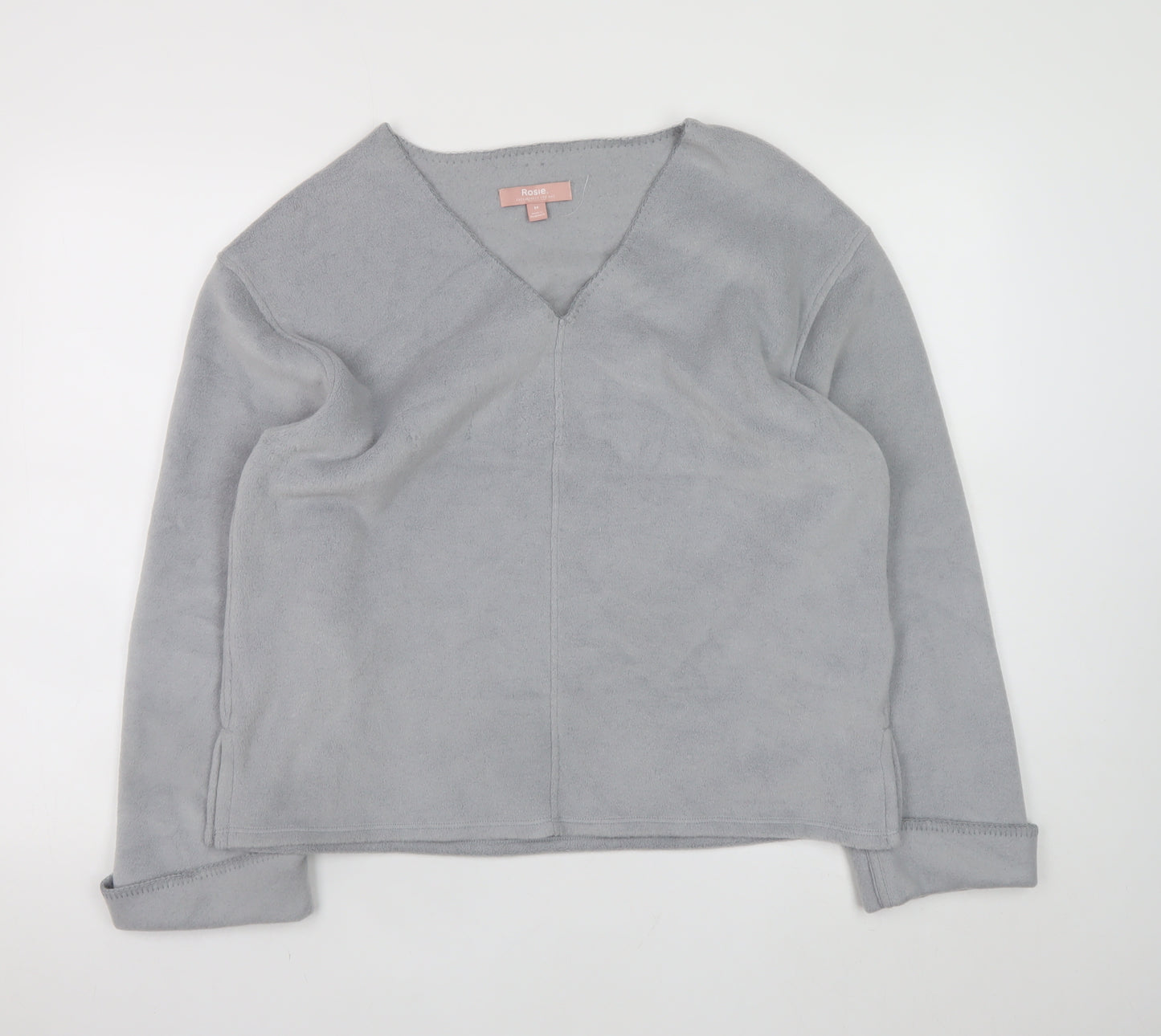 Marks and Spencer Women Grey V-Neck Pullover Sweatshirt Size M