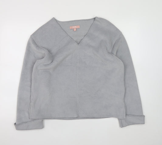 Marks and Spencer Women Grey V-Neck Pullover Sweatshirt Size M
