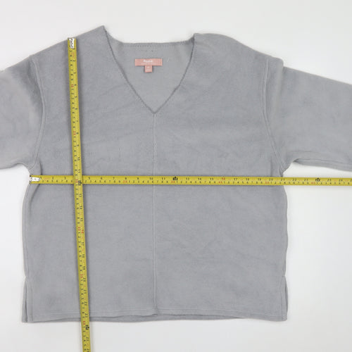 Marks and Spencer Women Grey V-Neck Pullover Sweatshirt Size M