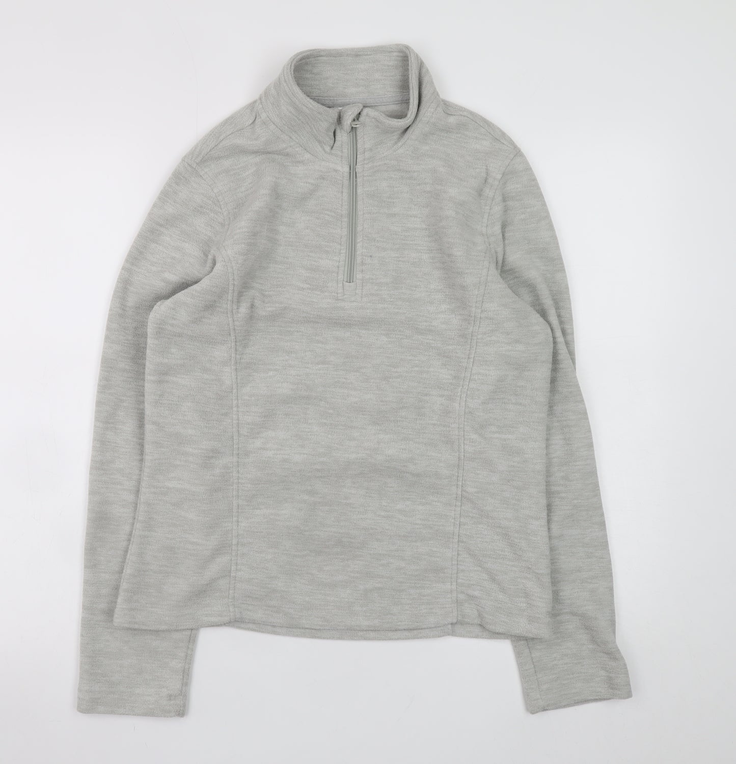Crane Womens Grey 1/2 Zip Pullover Sweatshirt Size 8-10