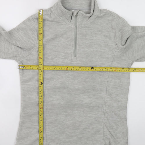 Crane Womens Grey 1/2 Zip Pullover Sweatshirt Size 8-10