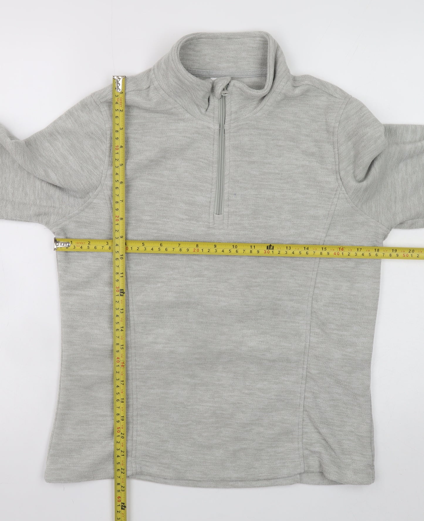 Crane Womens Grey 1/2 Zip Pullover Sweatshirt Size 8-10