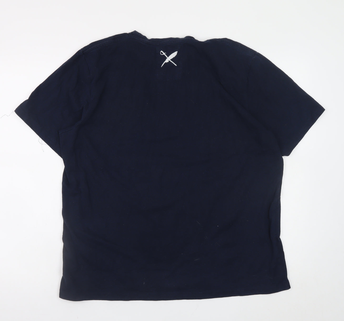 TOBEFRANK Men's Blue XL Crew Neck Sustainable Cotton T-Shirt
