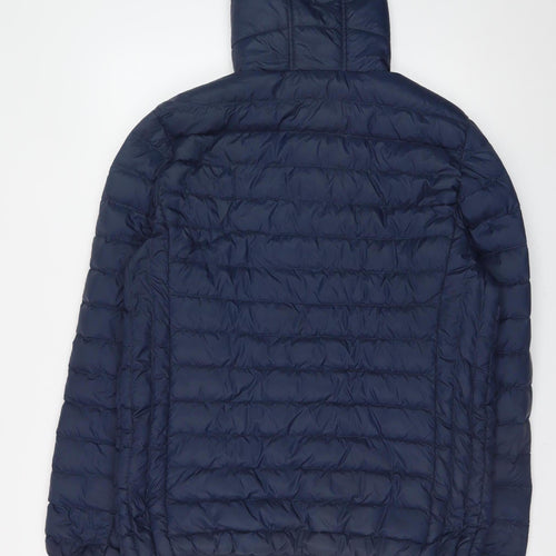 Livergy Men’s Blue Hooded Puffer Jacket Size 44 Regular Fit