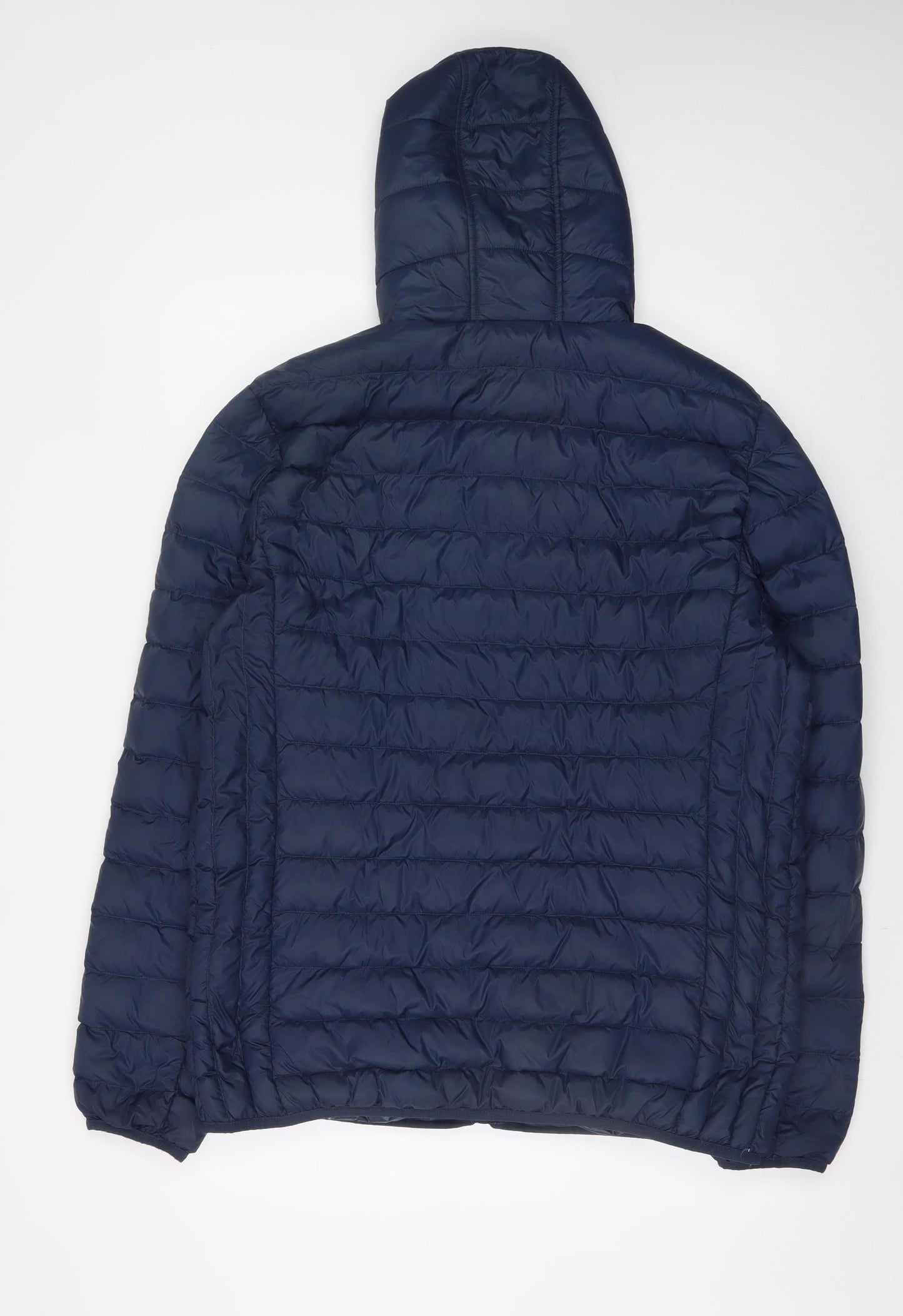 Livergy Men’s Blue Hooded Puffer Jacket Size 44 Regular Fit