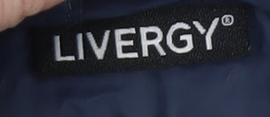 Livergy Men’s Blue Hooded Puffer Jacket Size 44 Regular Fit