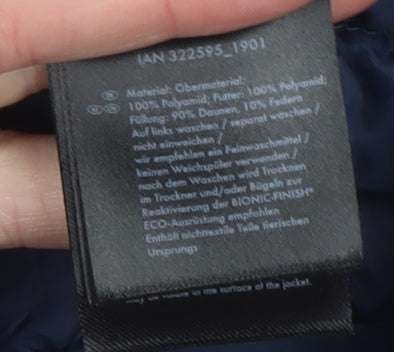 Livergy Men’s Blue Hooded Puffer Jacket Size 44 Regular Fit