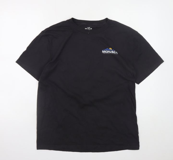 Hollister Men's Black Monaco Graphic Relaxed Fit T-Shirt Medium