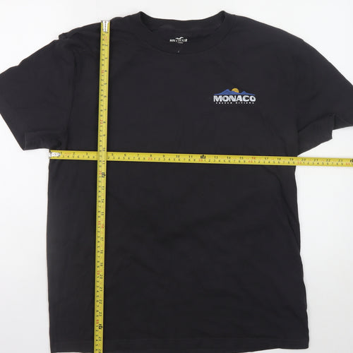 Hollister Men's Black Monaco Graphic Relaxed Fit T-Shirt Medium