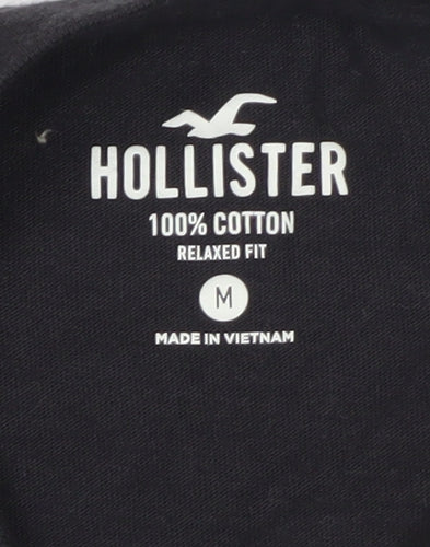 Hollister Men's Black Monaco Graphic Relaxed Fit T-Shirt Medium