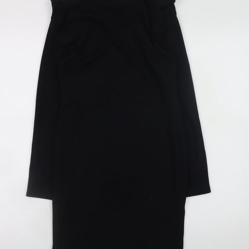 I Saw It First Womens Black Size 10 Bodycon Knit Long Sleeve Dress