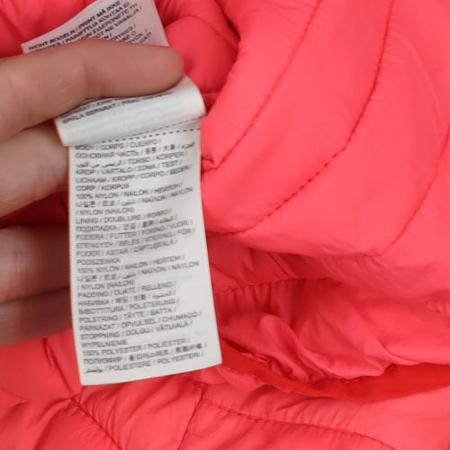 Superdry Womens Pink Hooded Puffer Jacket M Lightweight Casual