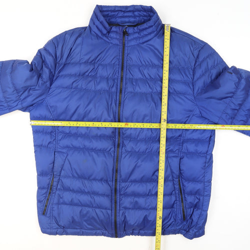 Hugo Boss Men's Blue 54 Regular Fit Quilted Puffer Jacket