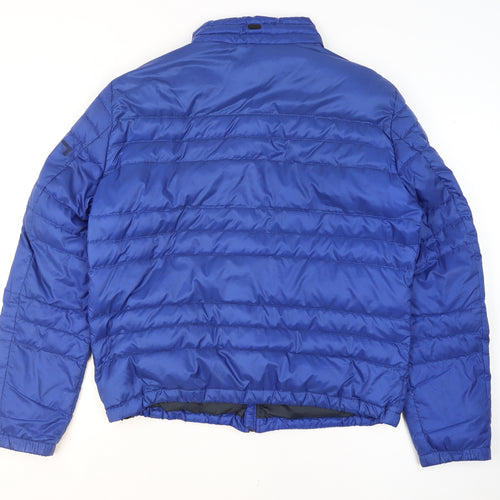 Hugo Boss Men's Blue 54 Regular Fit Quilted Puffer Jacket