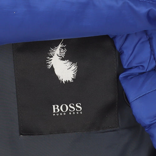 Hugo Boss Men's Blue 54 Regular Fit Quilted Puffer Jacket