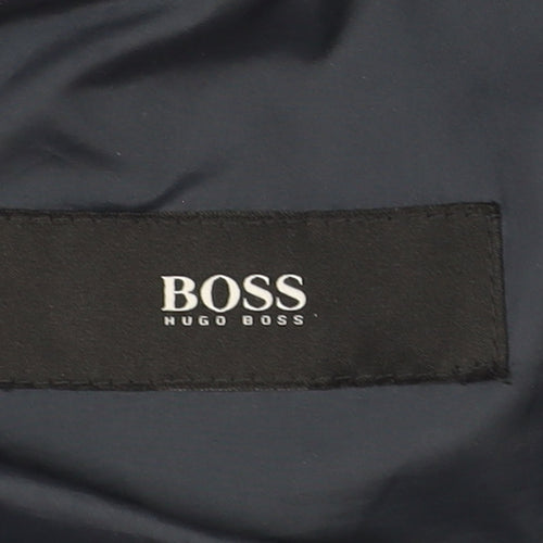 Hugo Boss Men's Blue 54 Regular Fit Quilted Puffer Jacket