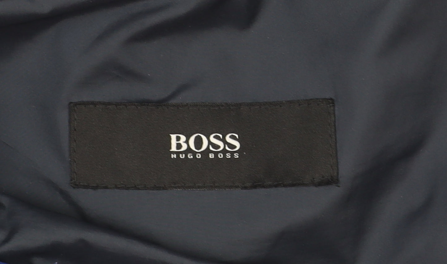 Hugo Boss Men's Blue 54 Regular Fit Quilted Puffer Jacket